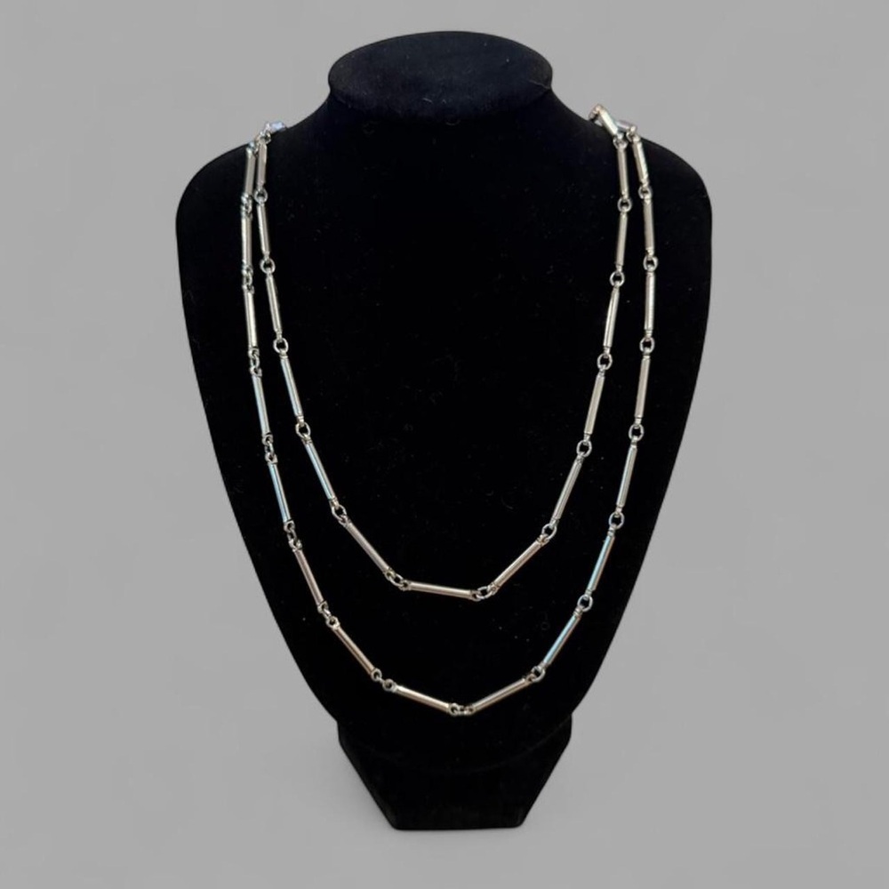 Chic Double-Strand Silver Necklace for Women